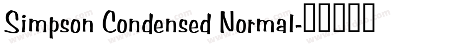 Simpson Condensed Normal字体转换